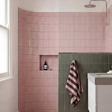 Reid Gloss Blush Kit Kat Ceramic Mosaic Tile